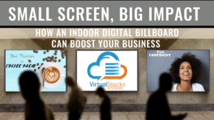 People walking past Digital billboards indoor billboards video billboards